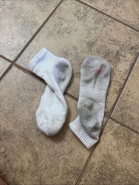 Well worn White Classic Crew Hanes-  Everyday Comfort
